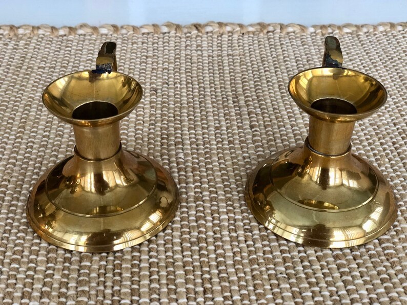 Vintage Brass Candlestick Holders (set of 2) - Etsy