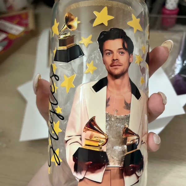 harry styles glass cup