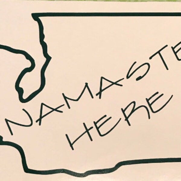 Namaste Here State Decal