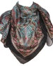 Women Vintage Handmade 100% Pure Silk Square Scarves, Foulard, Head Silk Scarf, Gifts - 100*100 cm 