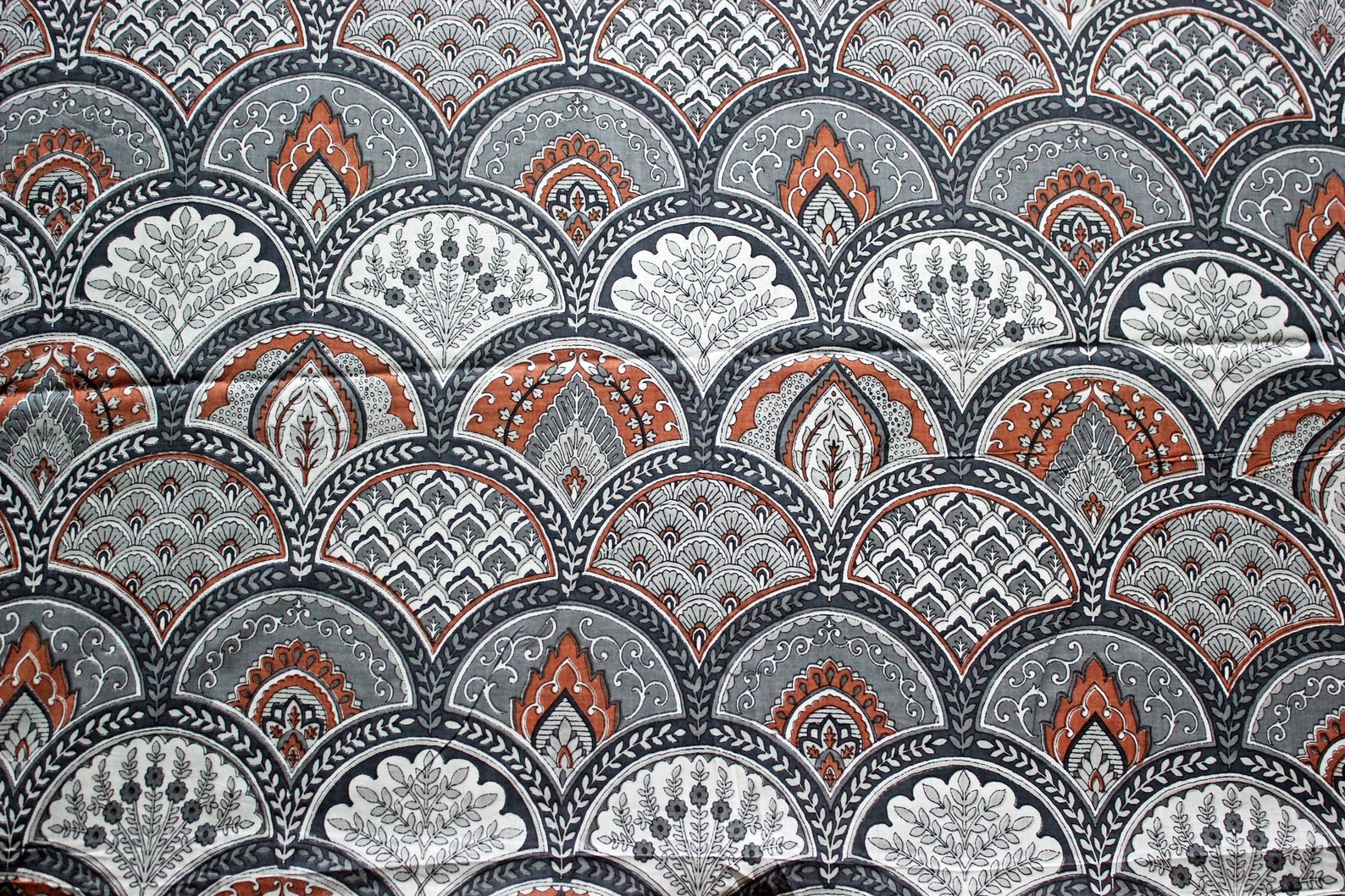 Grey Batik Ikat Print Jaipur Hand Block Print fabric 100 Etsy