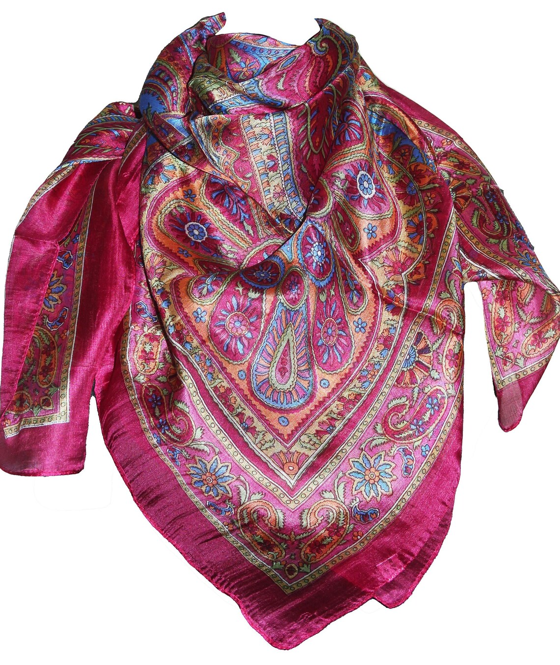 Women Vintage Handmade 100% Pure Silk Square Scarves Foulard - Etsy UK