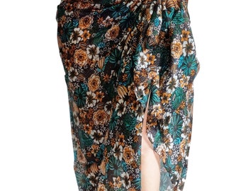 Women Pareos, 100% Silk Pareos, Handmade Swimwear Sarongs & Cover-Ups, Gifts (176 X 98 cm)