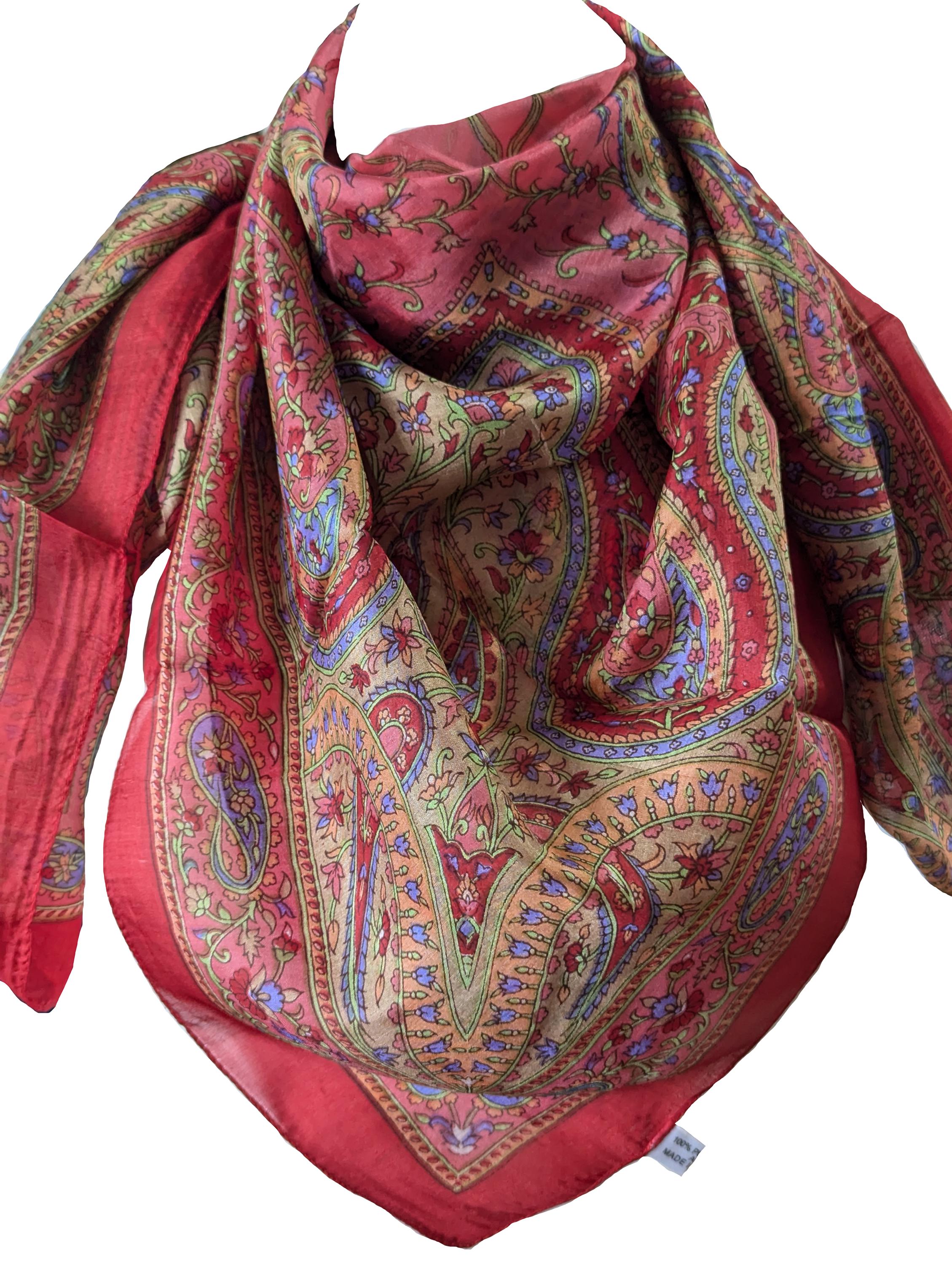 eaphi INDIA PATTERN SATIN SCARF Silk Scarves at Best Price