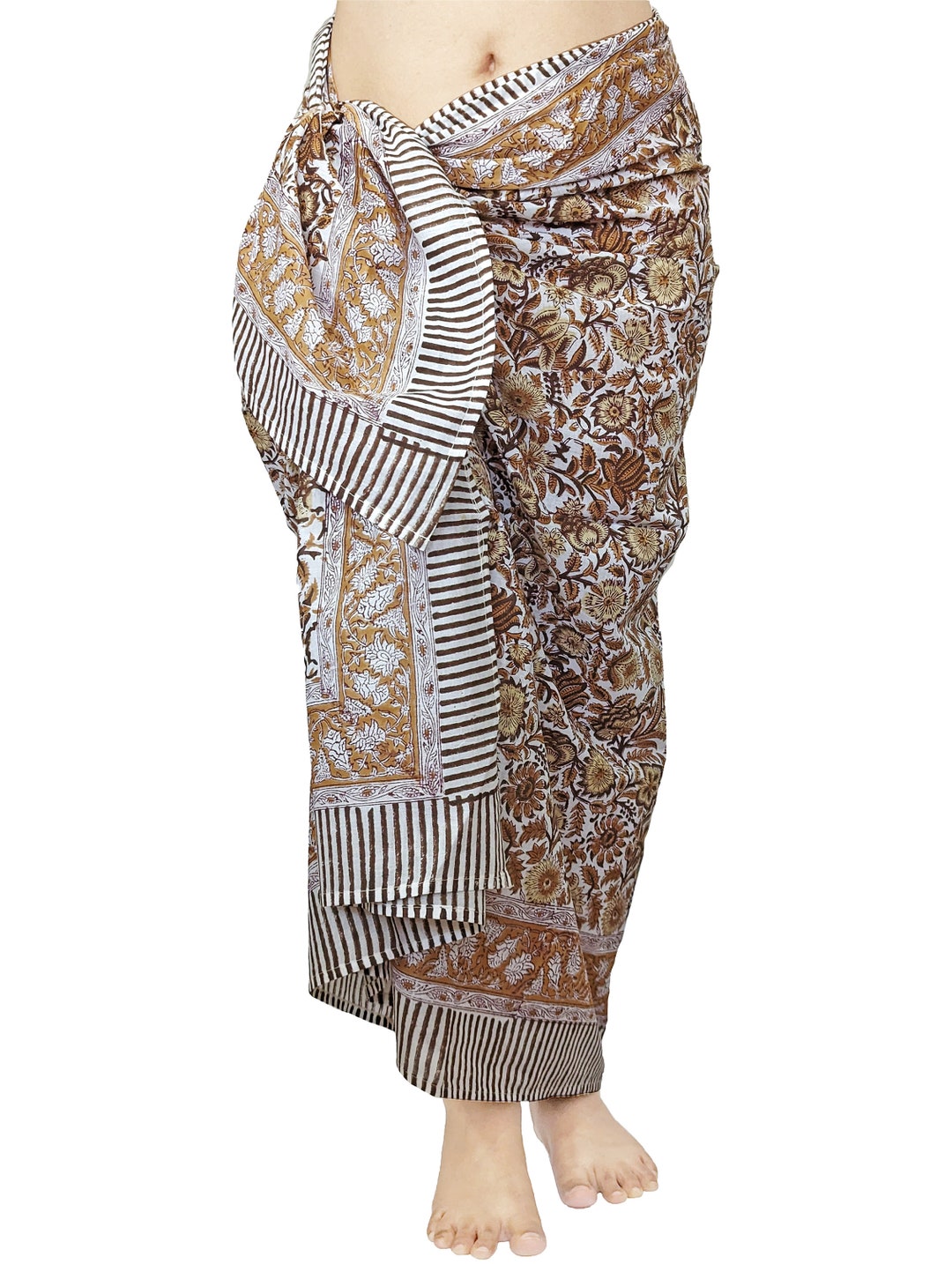 Women Pareos 100% Cotton, Floral Kalamkari, Batik Indian Hand Block ...