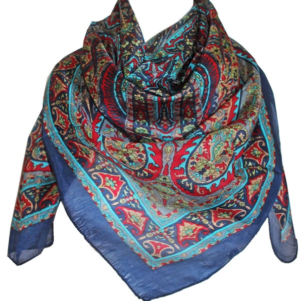 Indian Silk Scarf - Etsy