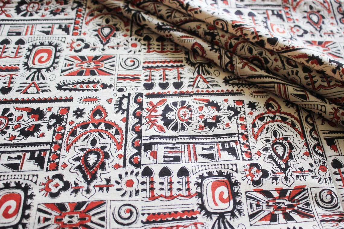 Beige Batik Ikat Print Jaipur Hand Block Print Fabric 100 Etsy UK