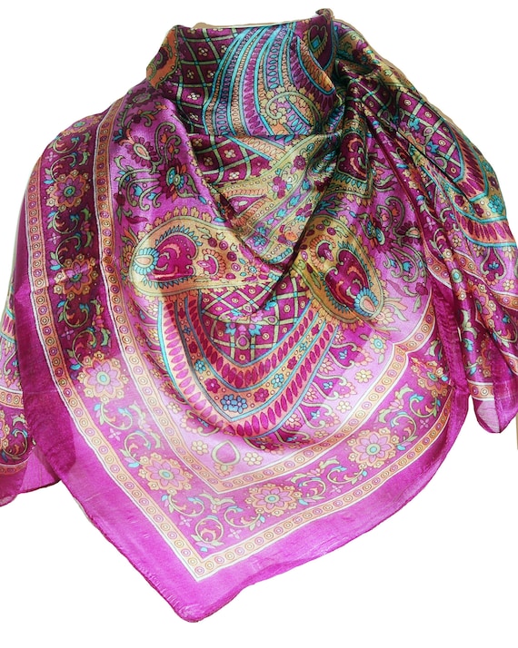 MESHIKAIER Donna Piccolo Sciarpa Quadrato Raso Fazzoletto Da Collo Mini Foulard 50x50cm (Style 1 - Foto 3