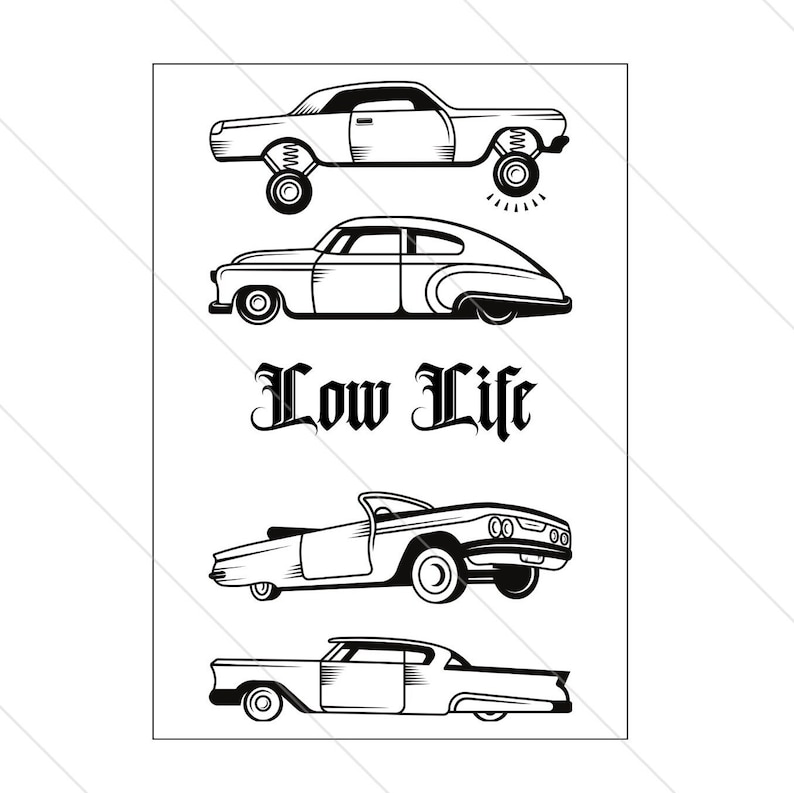 Vector Low Rider Text Low Life | Lowrider | SVG | PNG | - Etsy