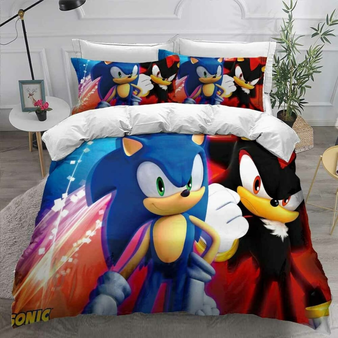 3D Sonic the Hedgehog Bedding SetDuvet Cover Gift for son Etsy
