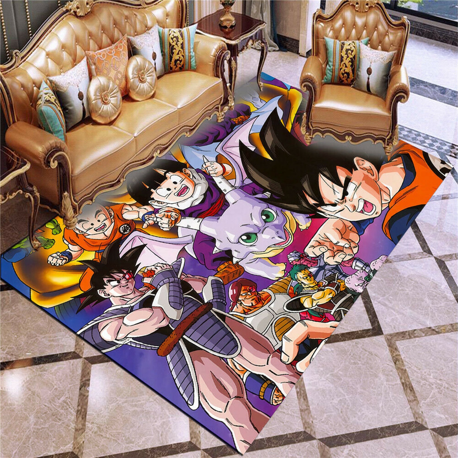 Dragon Ball Super Rug Dragon Ball z Rug Son Goku NonSlip Etsy