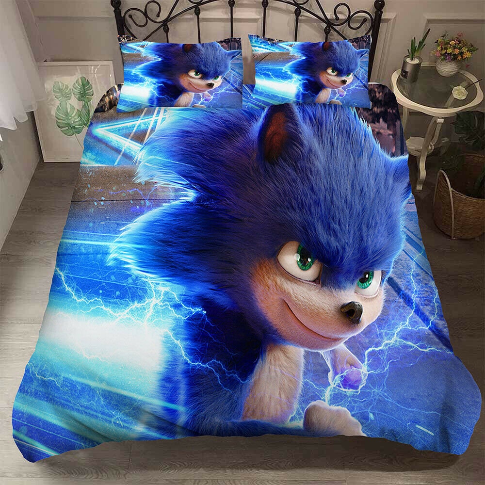 3D Sonic the Hedgehog Bedding Set Duvet Cover Gift for son Etsy
