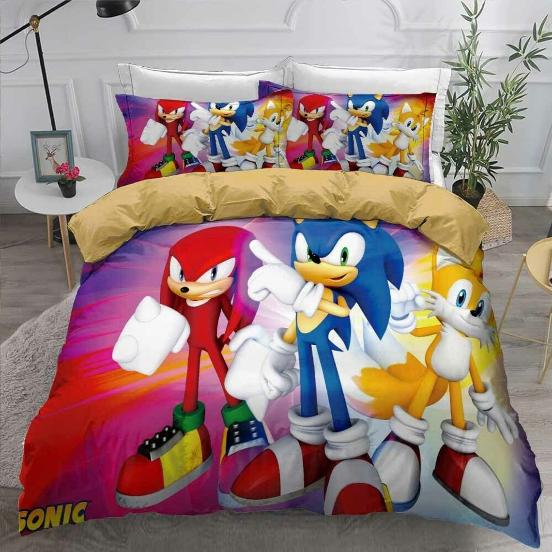 3D Sonic the Hedgehog Bedding Set Duvet Cover Gift for son Etsy