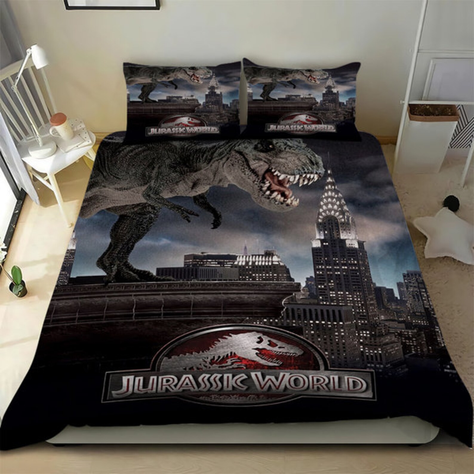 Jurassic world personalized Bedding Set with 2 pillows Etsy