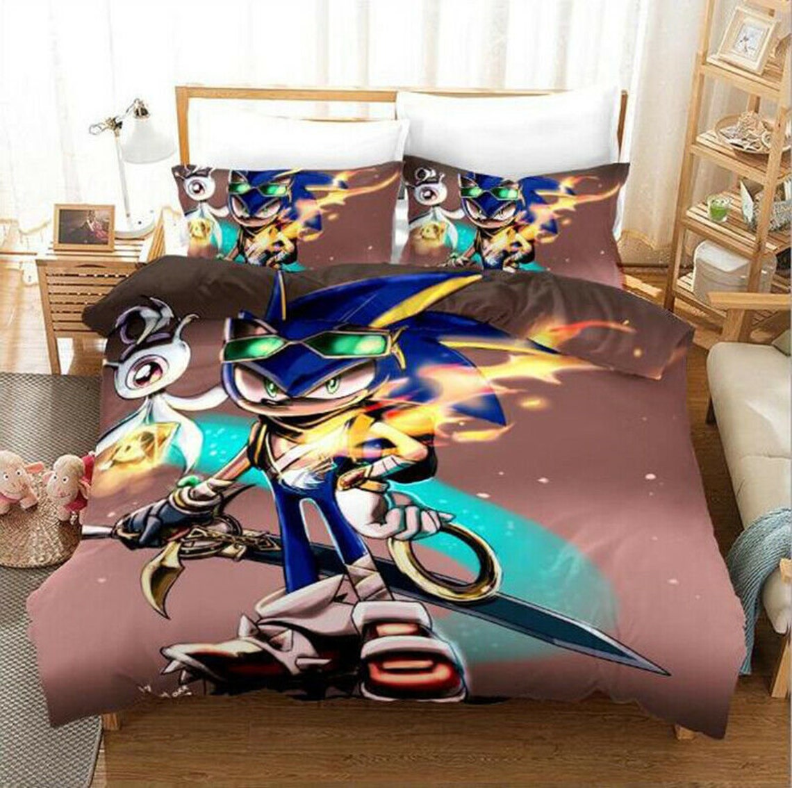 3D Sonic the Hedgehog Bedding Set Duvet Cover Gift for son Etsy