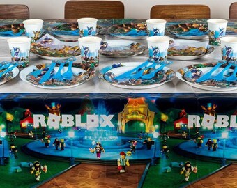 Roblox Party Supplies Etsy - boys and girls waterpark updated roblox go