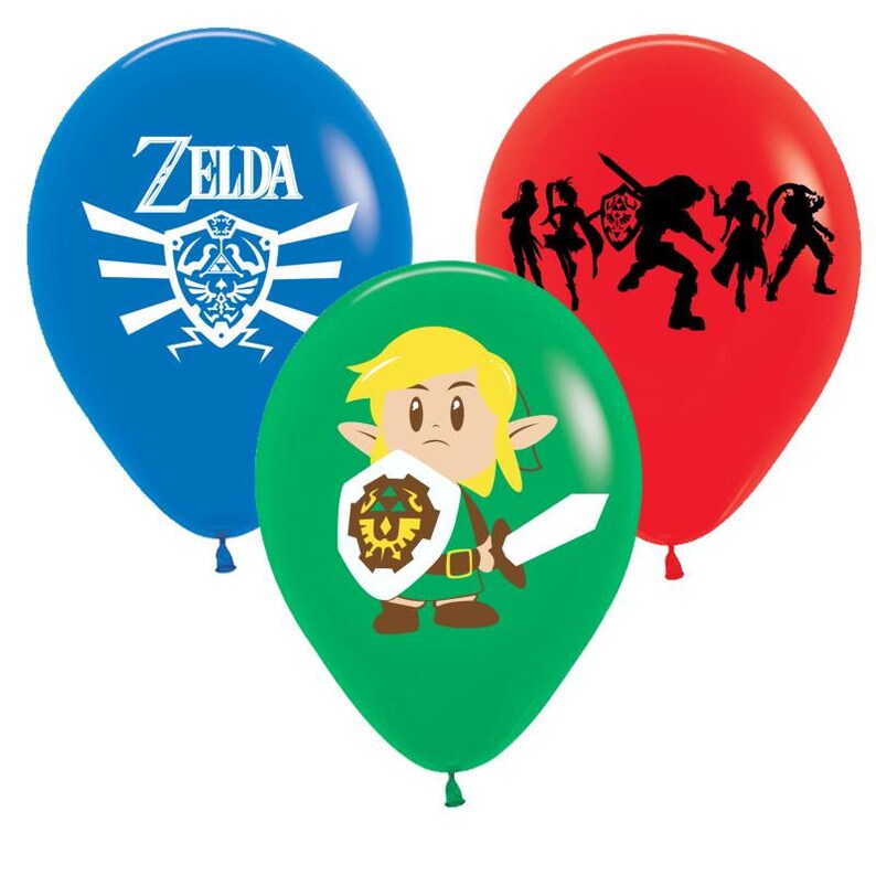 ZELDA link video game balloons set for party decoration Etsy
