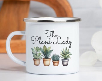 Personalized Plant Mug, Garden Lover Gift, Houseplant Lovers Cup, Gardener Coffee Mug, Plant Lady Gift, Green Thumb Plant Lady Custom Cup