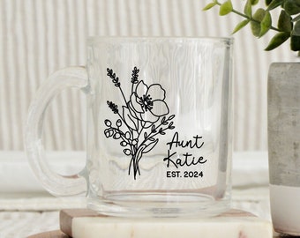 Custom Aunt Mug, New Aunt Pregnancy Announcement Cup, Soon To Be Auntie, Custom Name Personalized Baby Pregnancy Announcement, Baby Reveal