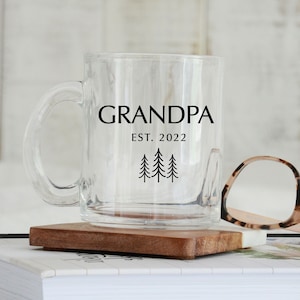 3 Pine Customize Title Est. Mug, New Dad Grandpa Uncle Announcement Gift, Parents To Be Pregnancy Reveal, Grandparents Mug, Grandma Aunt Cup