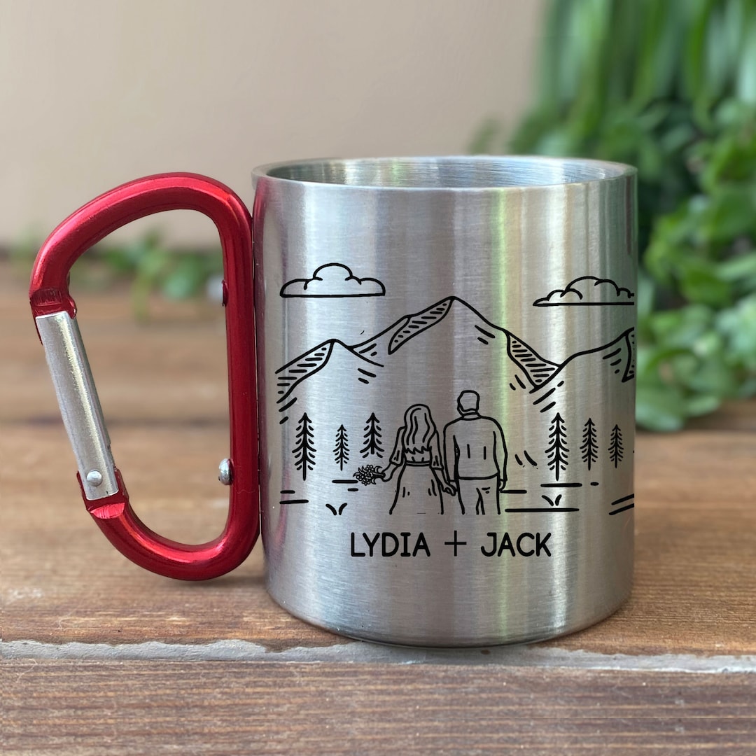 Personalized Camping Lady Carabiner Mug - Gift Idea For Camping Lovers - Some Girl Go Camping And Drink Too Much It's Me I'm Some Girls main image 1