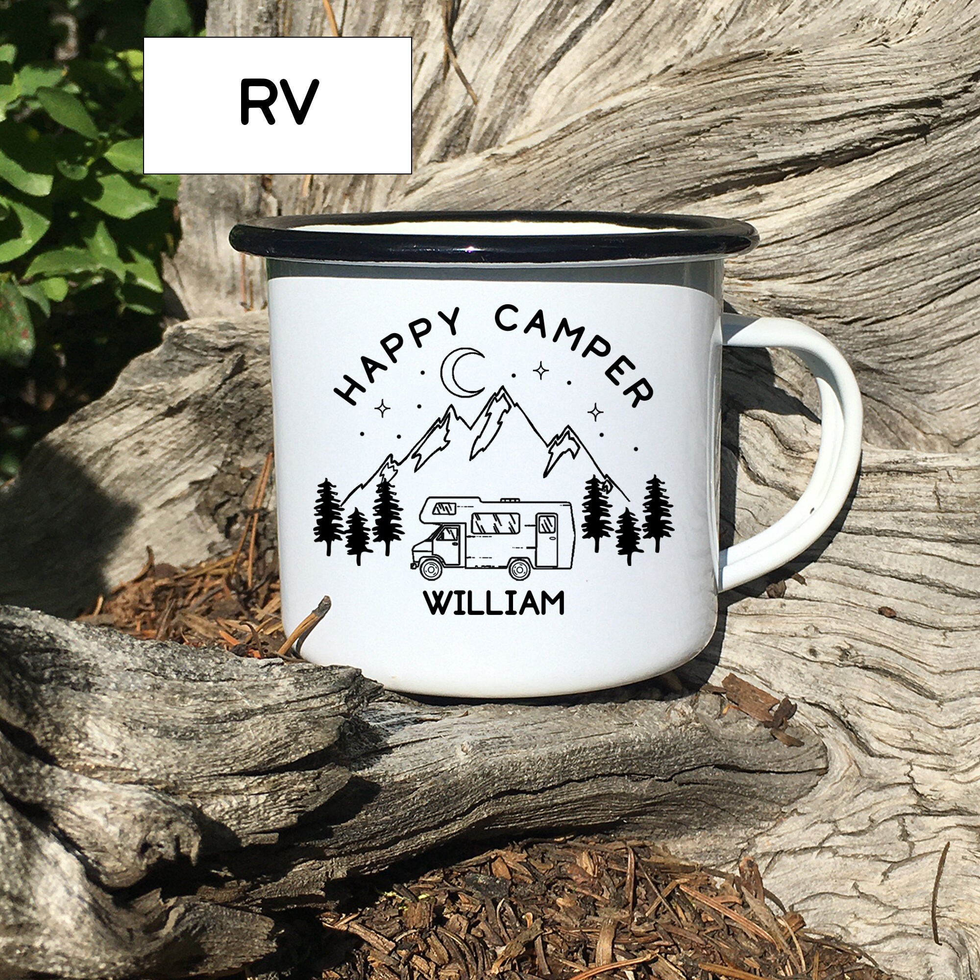 Personalized Enamel Camp Mug Custom Best Dad Gift Fathers Etsy