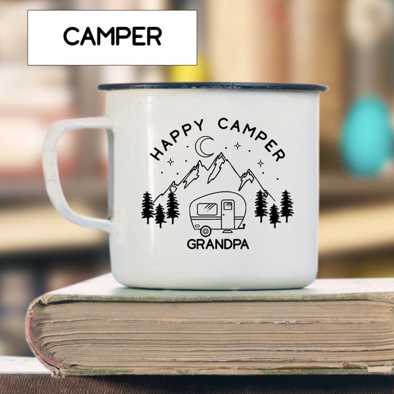 Camp Mug Personalized, Camping Mountain Camp Mug 11oz Camper Van