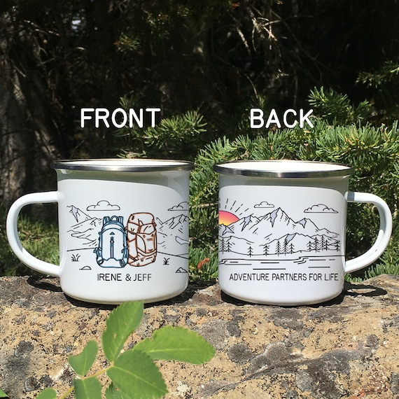 Custom Camping Mug, Insulated Mug, Adventure Mug, Hiking Camp Mugs