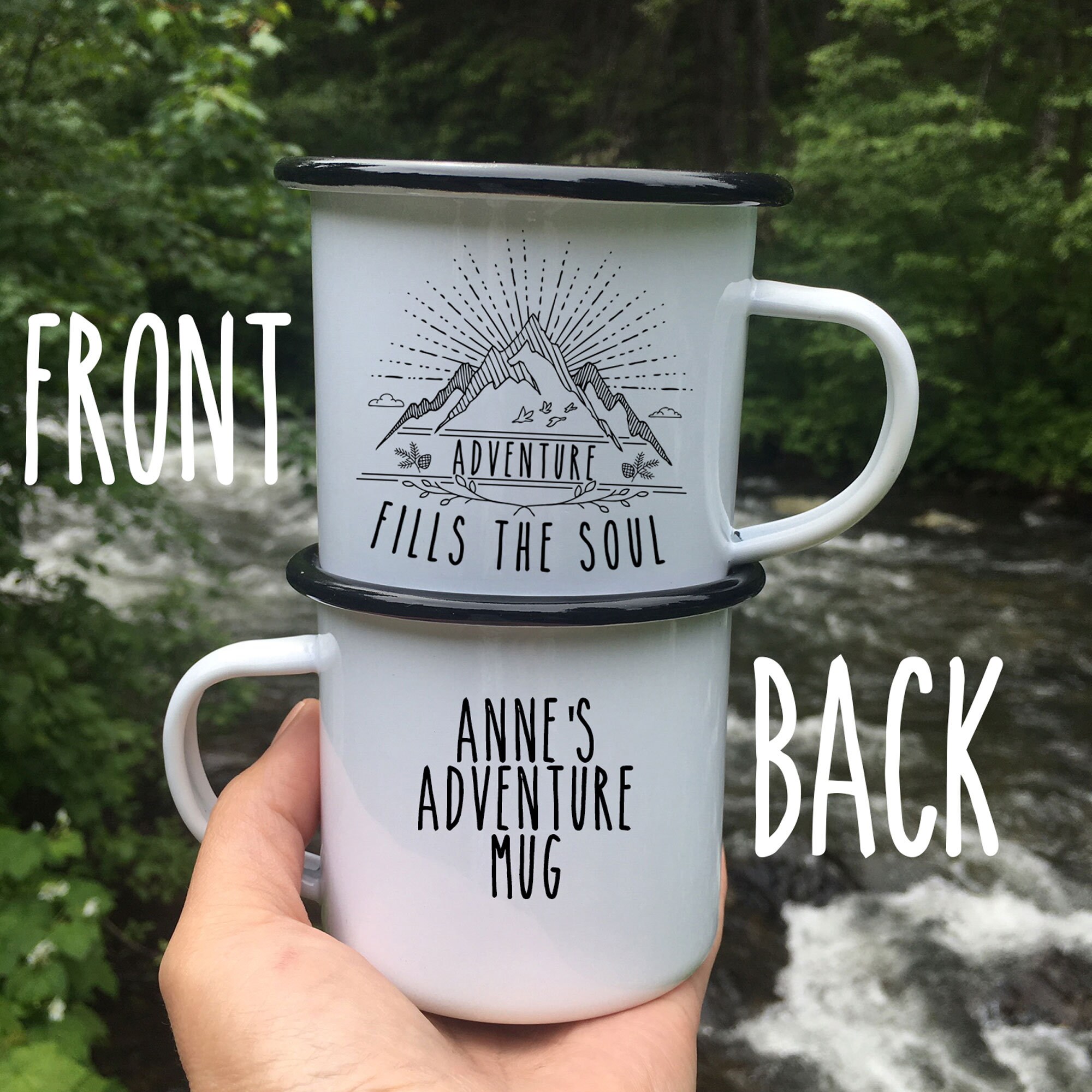 Adventure Fills the Soul Personalized Camping Mug Custom Camp Etsy