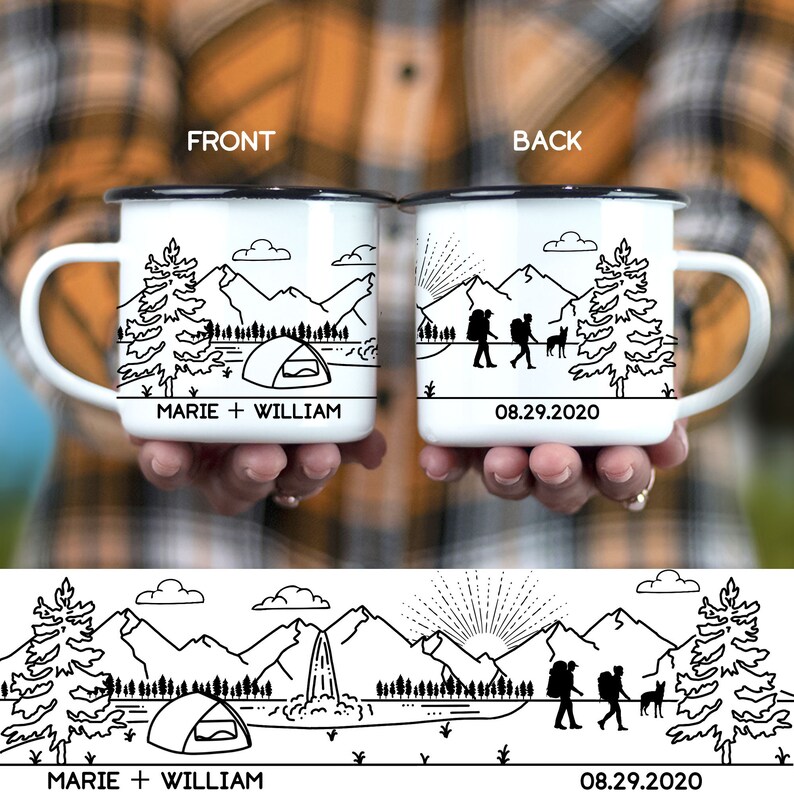 Personalized Hikers Campfire Mug Hiking Custom Camping Cup Etsy