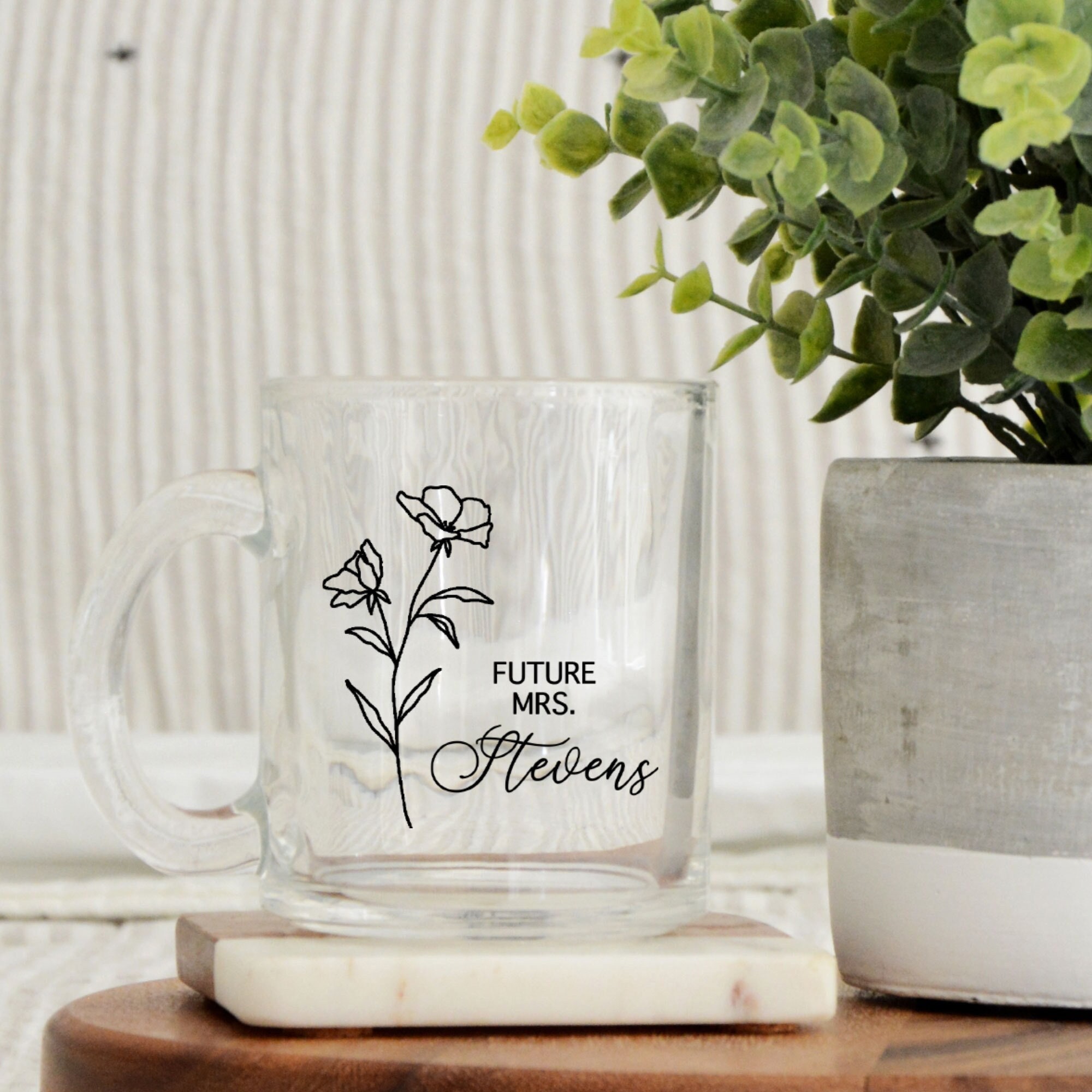 Future Mrs Mug Flower Bride To Be Personalized Camp Mug or | Etsy