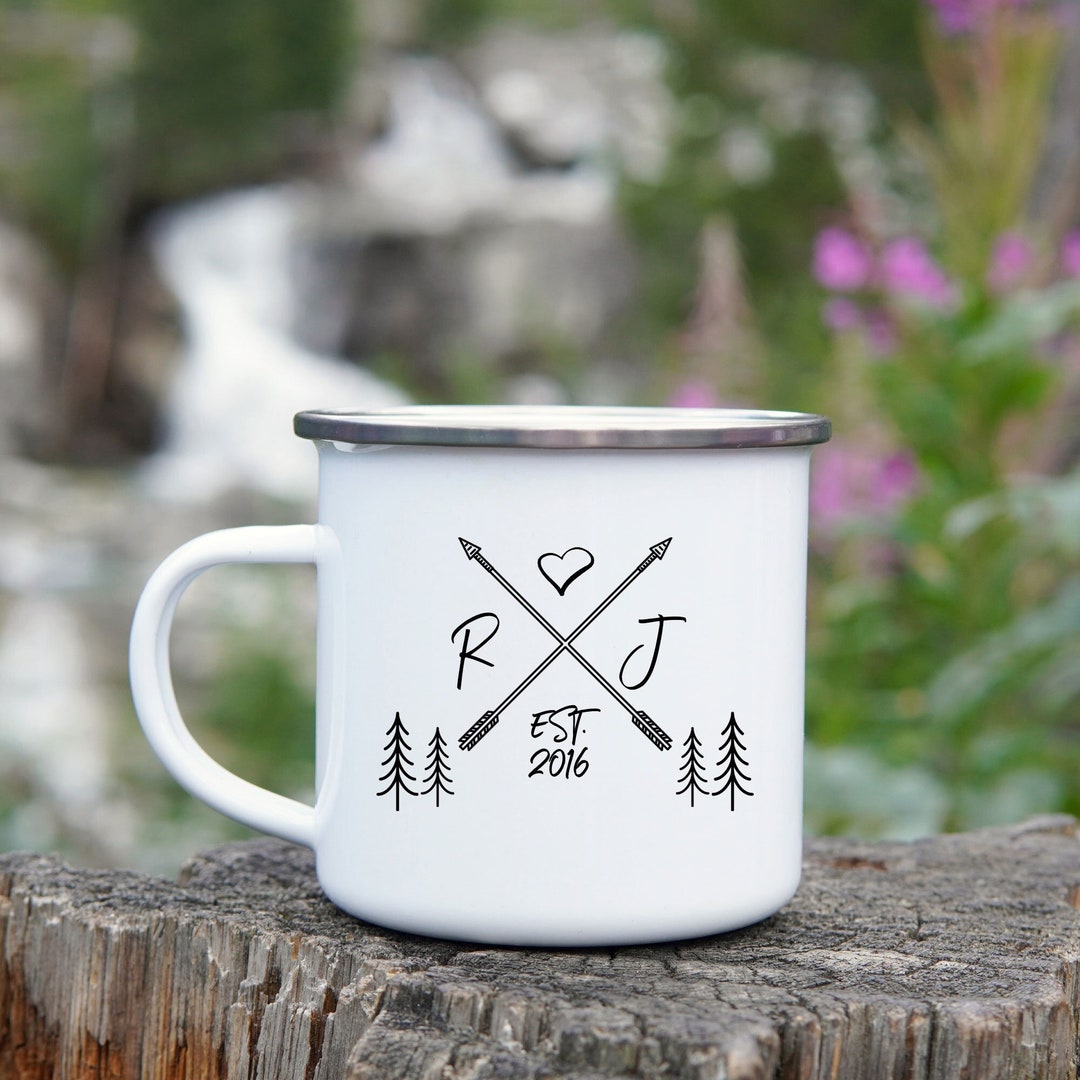 Personalized Wedding Anniversary Mug, Tin Year Cup, Couples Gift, Gift ...
