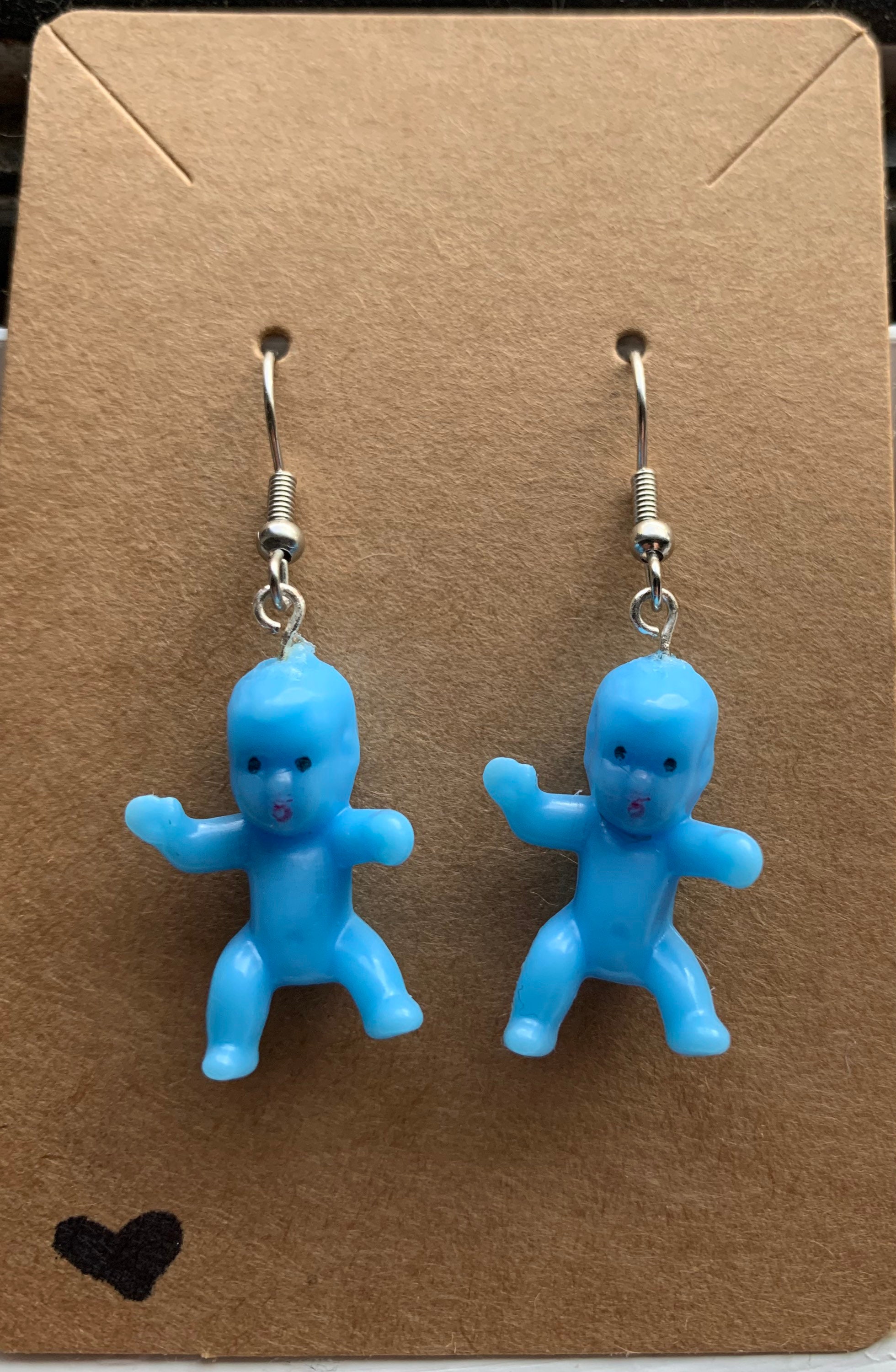 Purple Plastic Baby Earrings Etsy