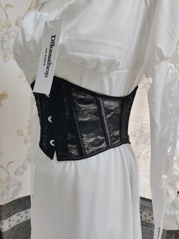 Retro Underbust Corset Belt for Women Lace up Bustier Belts Girl