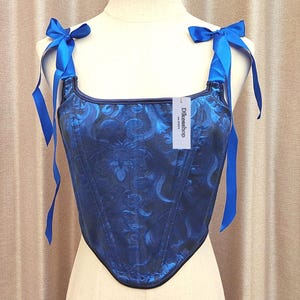 Vintage Y2K Corset Tops Floral Crop Tops Y2K Vêtements Années 90 2000 tenues Corsage en dentelle rétro Corset Tank Top bustier court Y2K Cadeaux pour elle