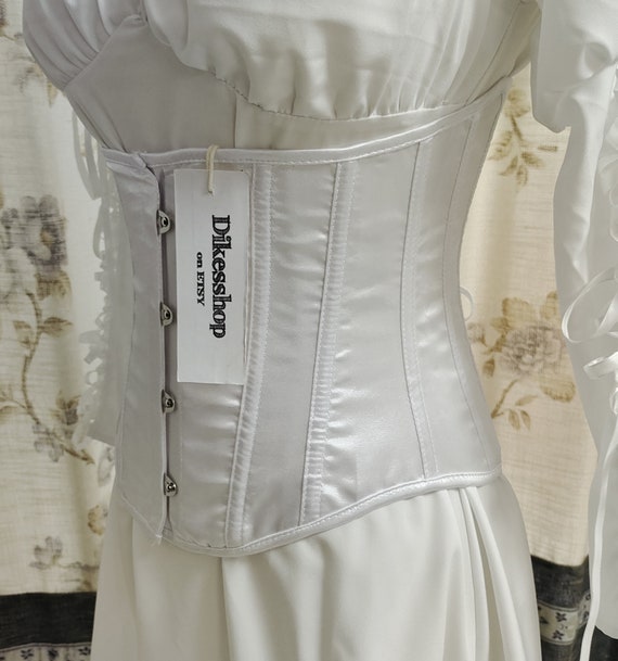 Vintage Underbust Corset Belt for Women Satin Bustier Top Outfit