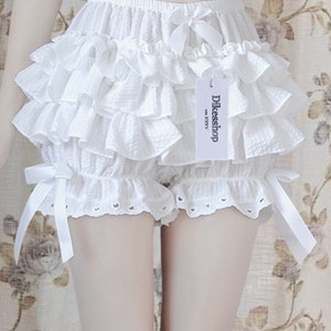 Victorian Bloomers Black or White Ruffled Bloomers Shorts