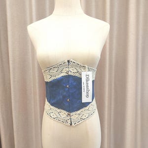Vintage Underbust Corset Belt Lace-up Floral Bustier Belts Schoolgirls Outfits Retro Waist Corset Bustier Renaissance Y2K Belts Gift for Her