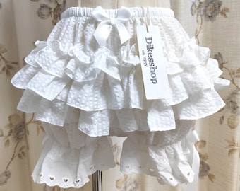 Vintage White Bloomers Victorian Underwear Lolita Shorts Victorian Black Ruffle Bloomers Schoolgirl Shorts Cute Pumpkin Panties