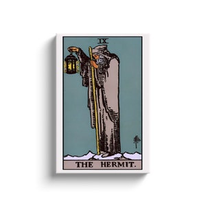 O Eremita, Tapeçaria de Tarô, Impressão de Tarô, Arte de Tarô, Arte de Cartas de Tarô, Arte de Parede de Tarô, Tarô, Presentes de Tarô, Impressão de Cartas de Tarô, Tarô Rider Waite