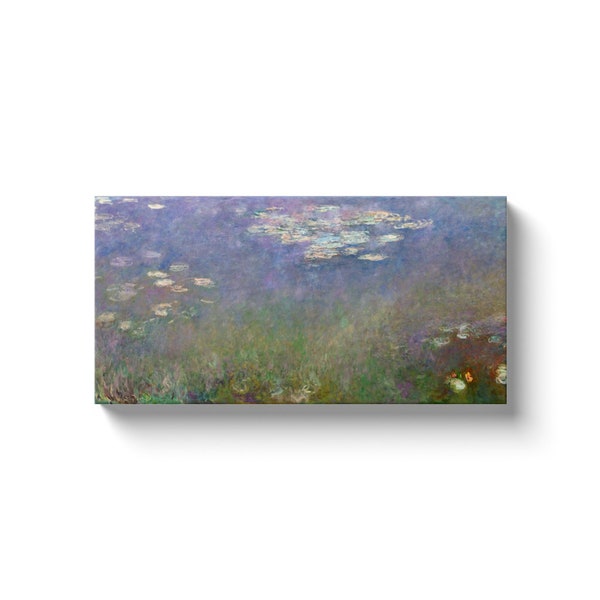 Water Lilies, Agapanthus c.1915–26 by Claude Monet, Canvas Wall Art, Water Lily Pond, Pond Painting, Still Life, Bedroom Decor Above Couch
