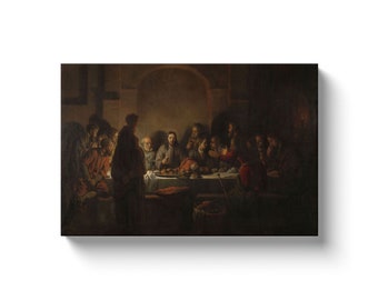 The Last Supper: Gerbrand Van Den Eeckhout,  last supper painting, last supper canvas, last supper decor, last supper wall art, wall decor