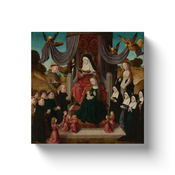 The St. John's Altarpiece: The Virgin And Child With Saint Anne, Donors And St Francis And St Lidwina, Saint Francis, st anne de beaupre