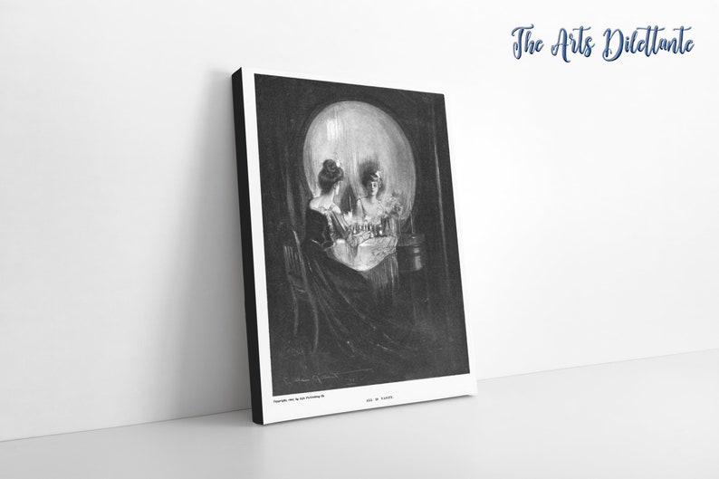 All is Vanity by Charles Allan Gilbert 1902, Memento Mori, Psychedelic