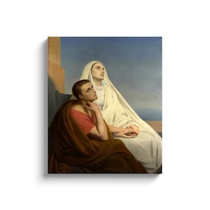 Ary Scheffer: Saint Augustine And Saint Monica, St Augustine, Augustine of Hippo, catholic art, christian wall art, christian art, religious