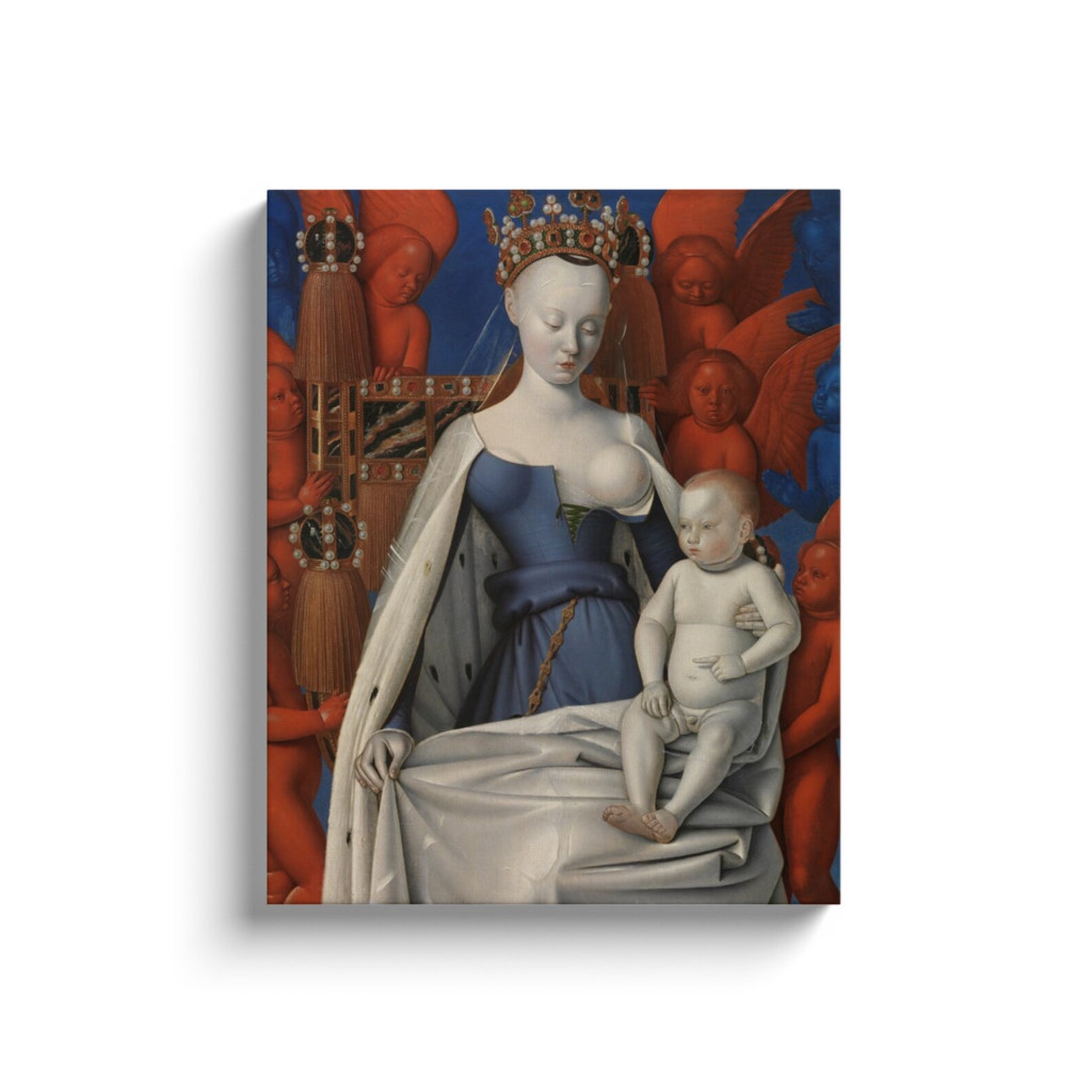 Jean Fouquet Virgin And Child Surrounded by Angels Virgin Etsy
