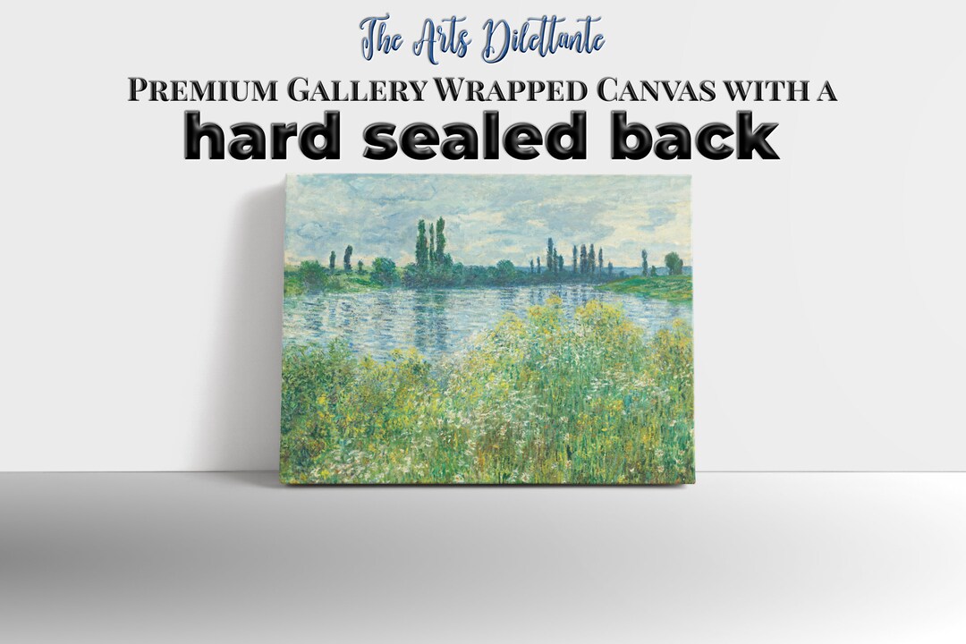 Banks of the Seine, Vétheuil 1880 by Claude Monet, Canvas Wall Art ...
