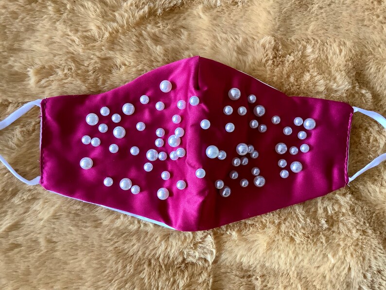 Designer Mask Fashion Mask Pearl Mask With Filter Etsy