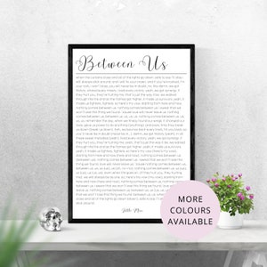 Little Mix - Between Us Lyrics | Song Poster | A5 A4 A3