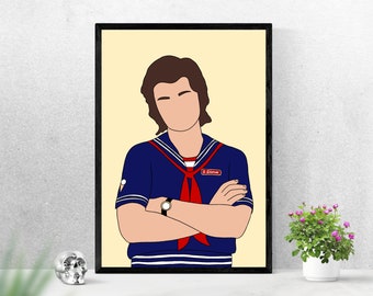 Steve Harrington Poster | Stranger Things Season 3 Drawing | A5 A4 A3